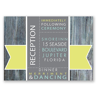 Rustic Banner - Limelight - Reception Card