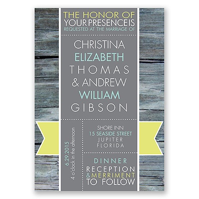 Rustic Banner - Limelight - Invitation