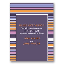 Chic Pinstripe - Raisin - Save the Date