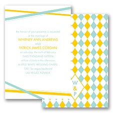 Diamond Delight - Aqua - Invitation
