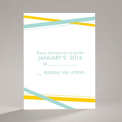 Diamond Delight - Aqua - Response Card and Envelope