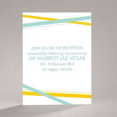 Diamond Delight - Aqua - Reception Card