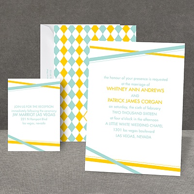 Diamond Delight - Aqua - Invitation