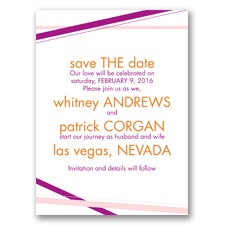 Diamond Delight - Amethyst - Save the Date Card