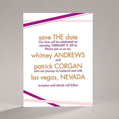 Diamond Delight - Amethyst - Save the Date Card