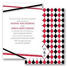 Diamond Delight - Black - Invitation