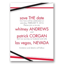 Diamond Delight - Black - Save the Date Card
