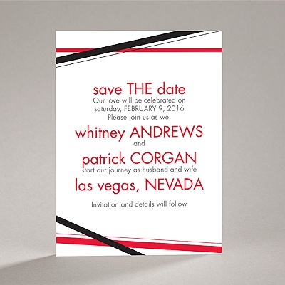 Diamond Delight - Black - Save the Date Card