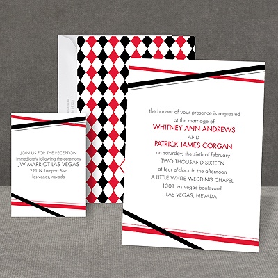 Diamond Delight - Black - Invitation