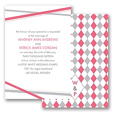 Diamond Delight - Posie Pink - Invitation