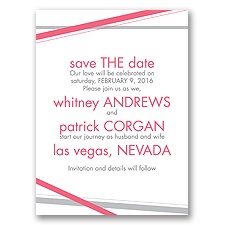 Diamond Delight - Posie Pink - Save the Date Card