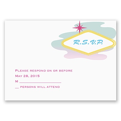 Fabulous Las Vegas - Response Card and Envelope