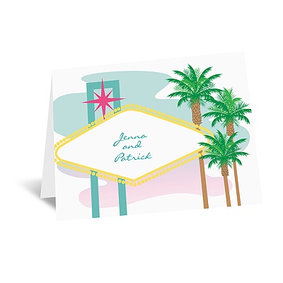 Fabulous Las Vegas - Thank You Card and Envelope