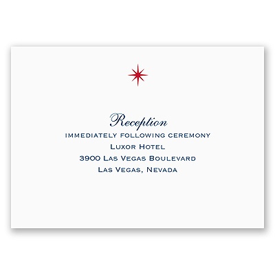 Loving Las Vegas - Reception Card