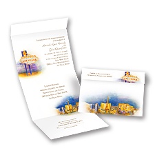 Watercolor Vegas - Seal and Send Invitation