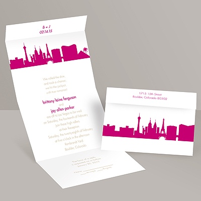 Las Vegas Skyline - Seal and Send Invitation