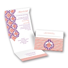 Damask Stripes - Seal and Send Invitation
