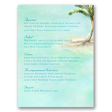 Palm Tree - Menu Card