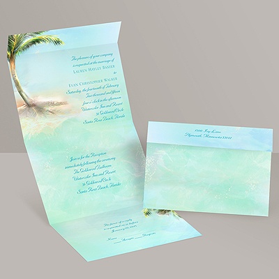 Palm Tree - Seal and Send Invitation