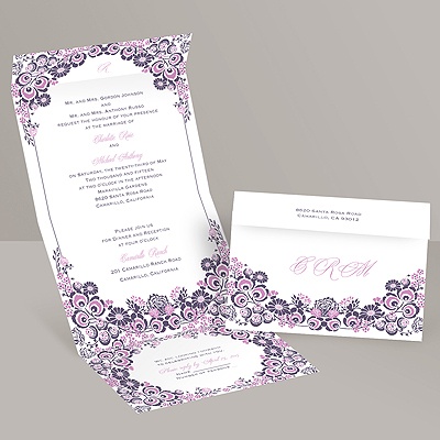 Flower Frame - Seal and Send Invitation