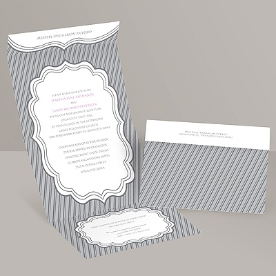 Striped Crest - Seal and Send Invitation