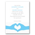 Heart Hands - Celestial Blue - Save the Date Card