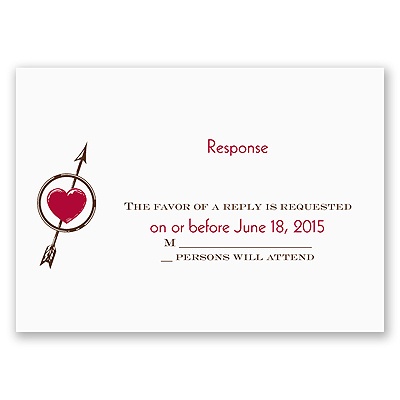 The Love Games - Response Card and Envelope