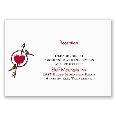 The Love Games - Reception Card