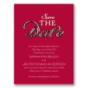 Sassy Stripes - Merlot - Save the Date Card
