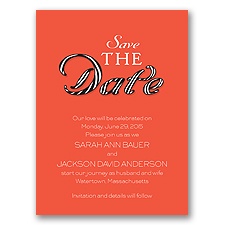 Sassy Stripes - Tango - Save the Date Card