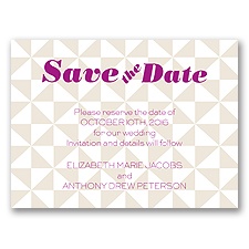 Pinwheel Pattern - Champagne - Save the Date Card