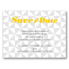 Pinwheel Pattern - Sterling - Save the Date Card