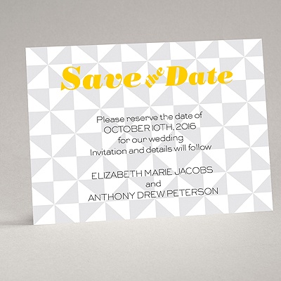 Pinwheel Pattern - Sterling - Save the Date Card