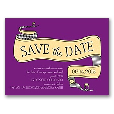 Vintage Banner - Grapevine - Save the Date Card