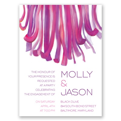 Streamers - Grapevine - Engagement Party Invitation