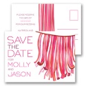 Streamers - Honeysuckle - Save the Date Postcard