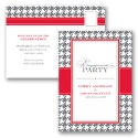 Retro Houndstooth - Engagement Party Postcard