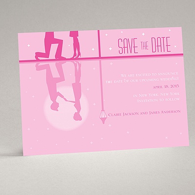 Reflection - Fuchsia - Save the Date Card