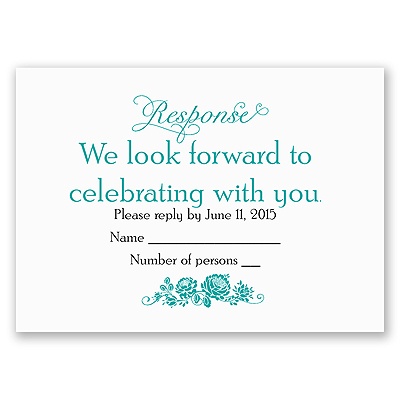 Love in Bloom - Response Card and Envelope