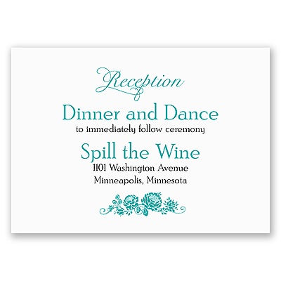 Love in Bloom - Reception Card