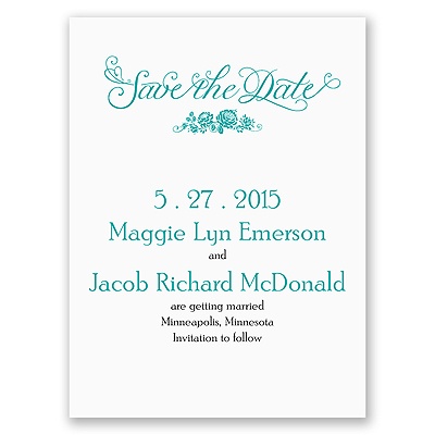 Love in Bloom - Save the Date Card