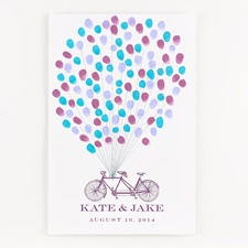 Thumbprint Bicycle - Guest Signature Poster