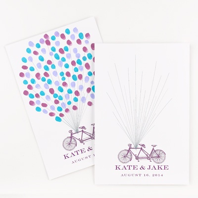 Thumbprint Bicycle - Guest Signature Poster