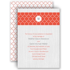 Wooden Lattice - Invitation