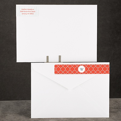Wooden Lattice - Address Label