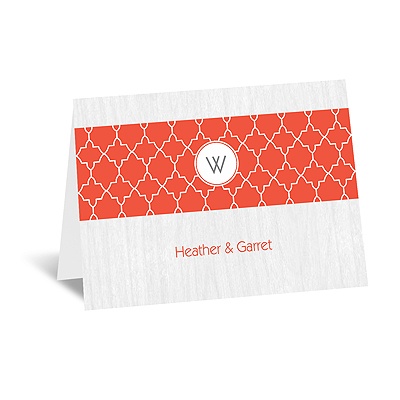 Wooden Lattice - Note Card and Envelope