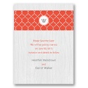 Wooden Lattice - Save the Date Card