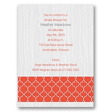 Wooden Lattice - Bridal Shower Invitation