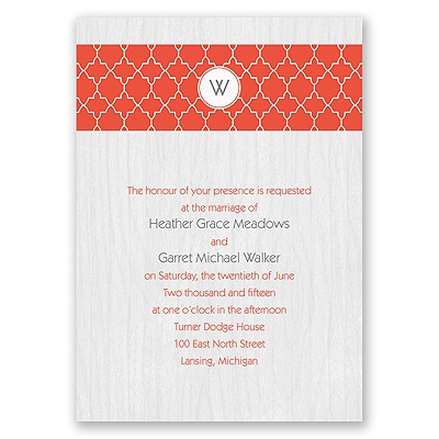 Wooden Lattice - Invitation