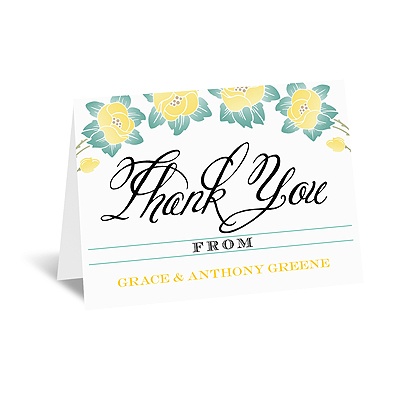 Blooming Beauty - Citrus - Note Card and Envelope